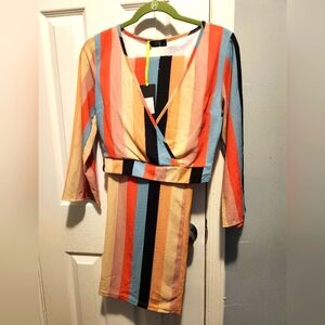 NWT Acos 2 piece cropped top and pant set